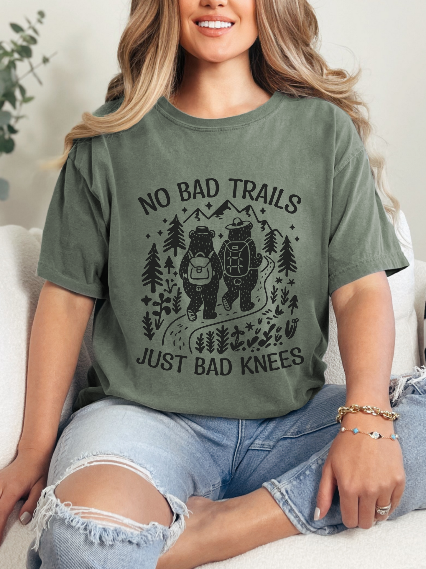 No Bad Trails Just Bad Knees Tee