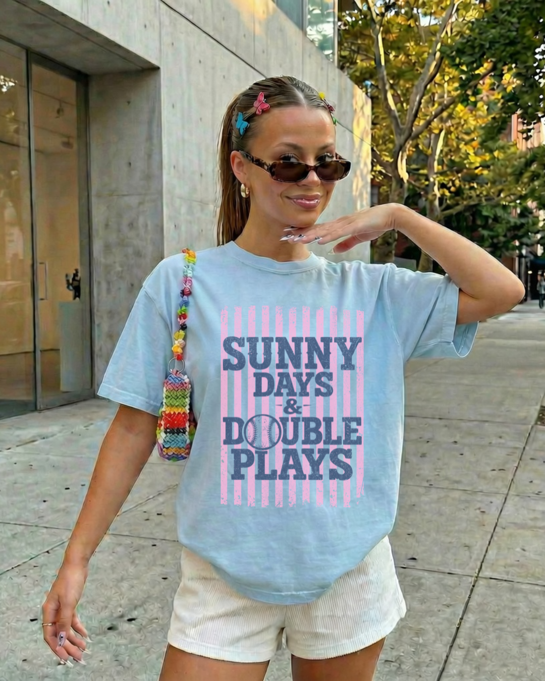 Sunny Days And Double Plays Tee