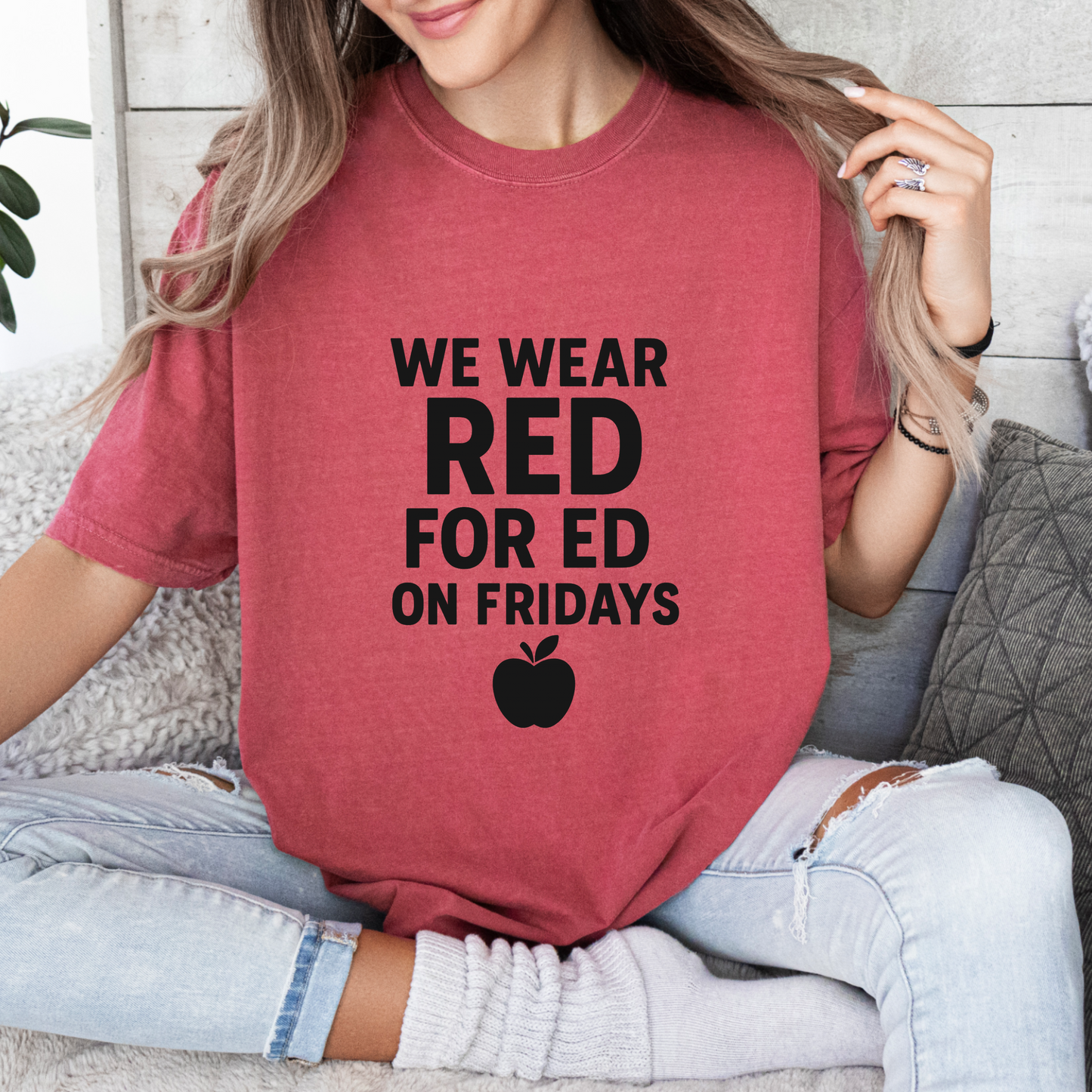 We Wear Red For Ed on Fridays Tee