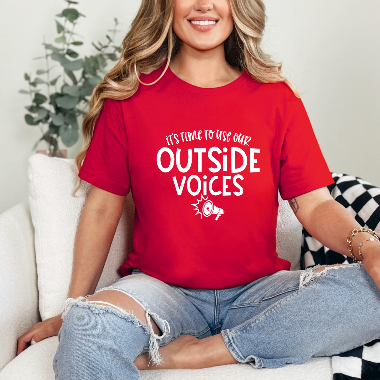 Time to Use Our Outside Voices Tee