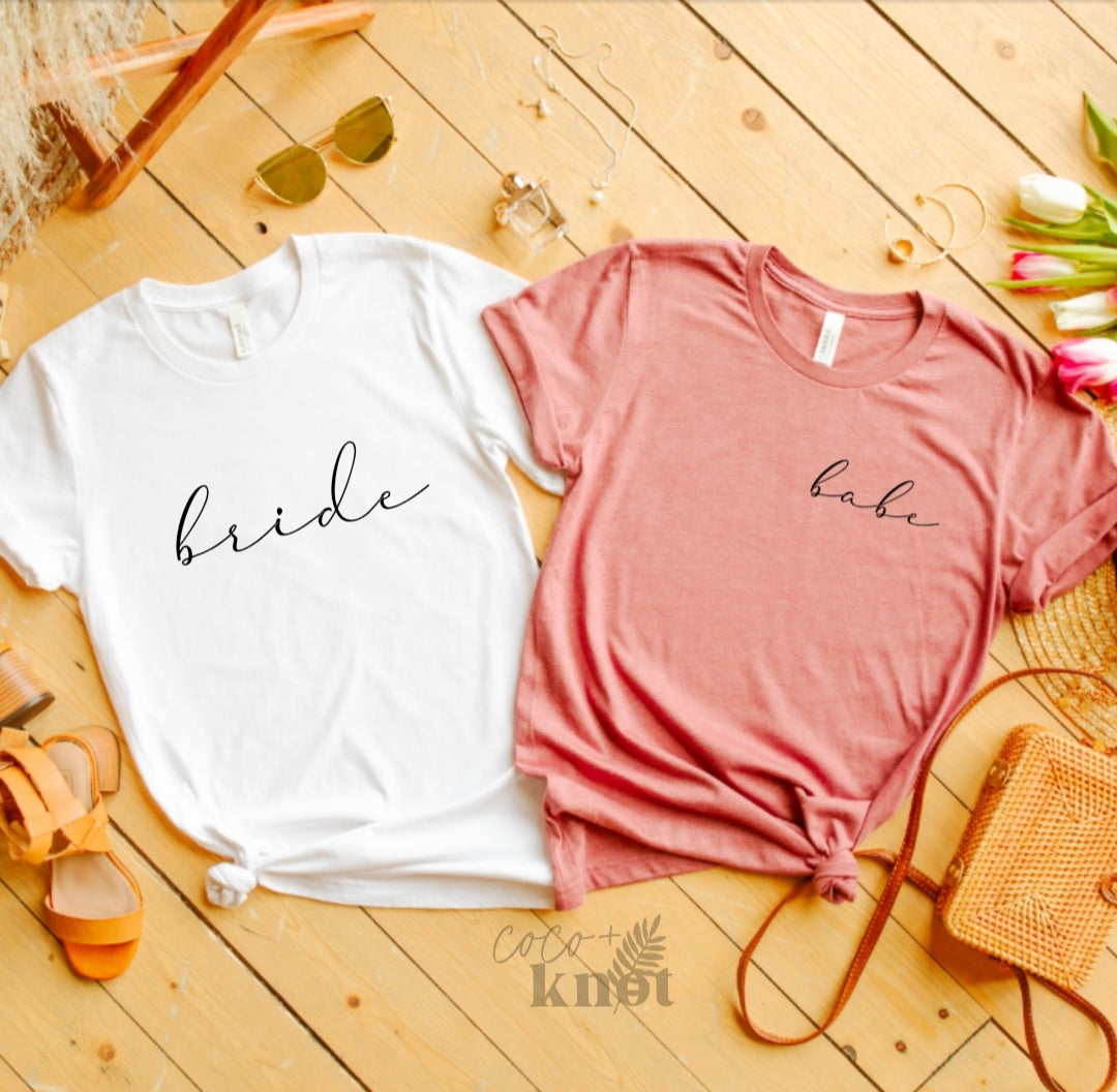 Bride/Babe small print