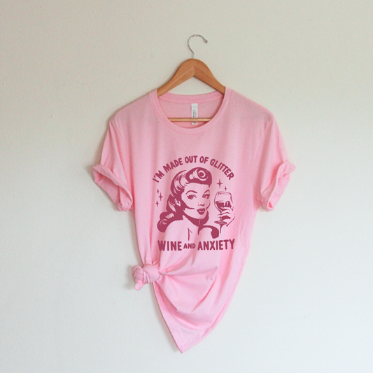 Glitter and Wine Tee