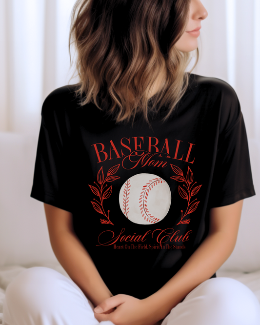 Baseball Mom Social Club Tee