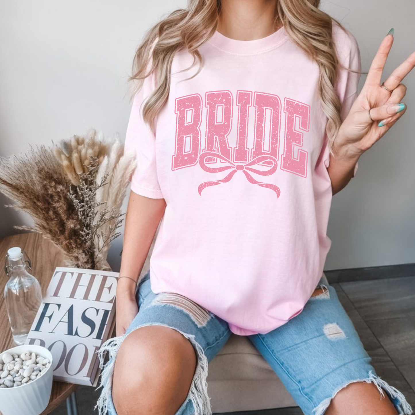 Bride with bow tee