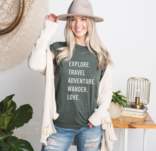 Explore Travel Adventure tee