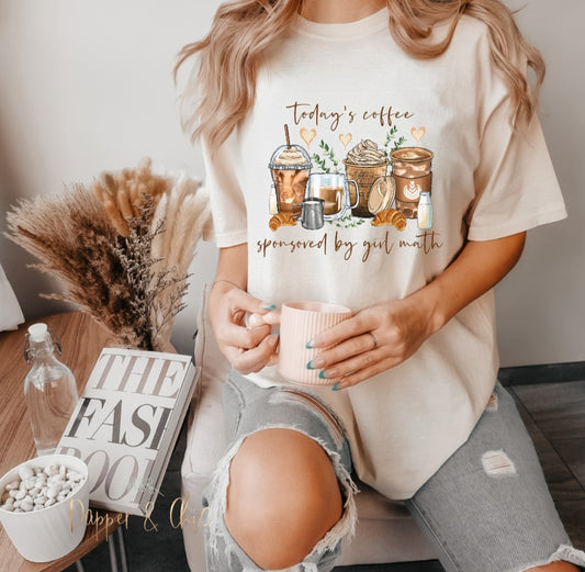 Today's coffee + girl math tee