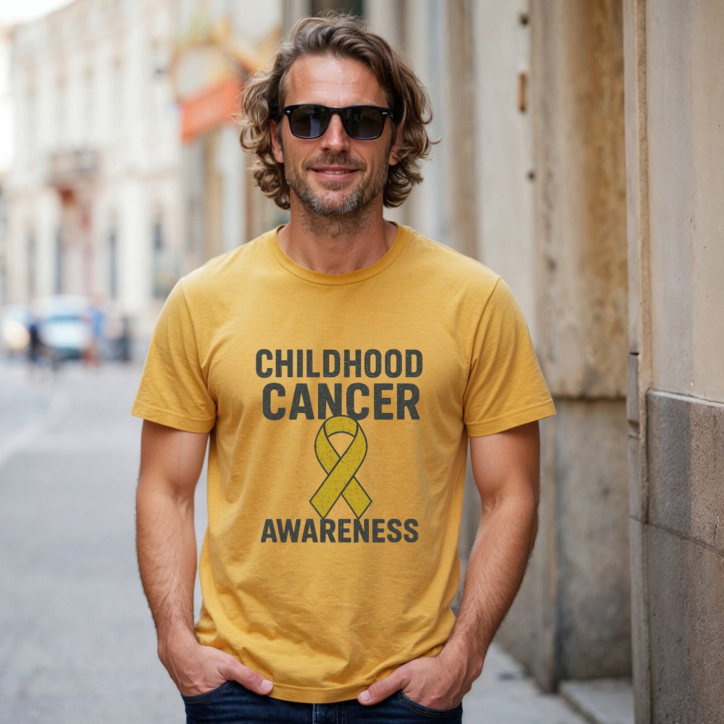 Childhood Cancer Awareness Vintage Tee