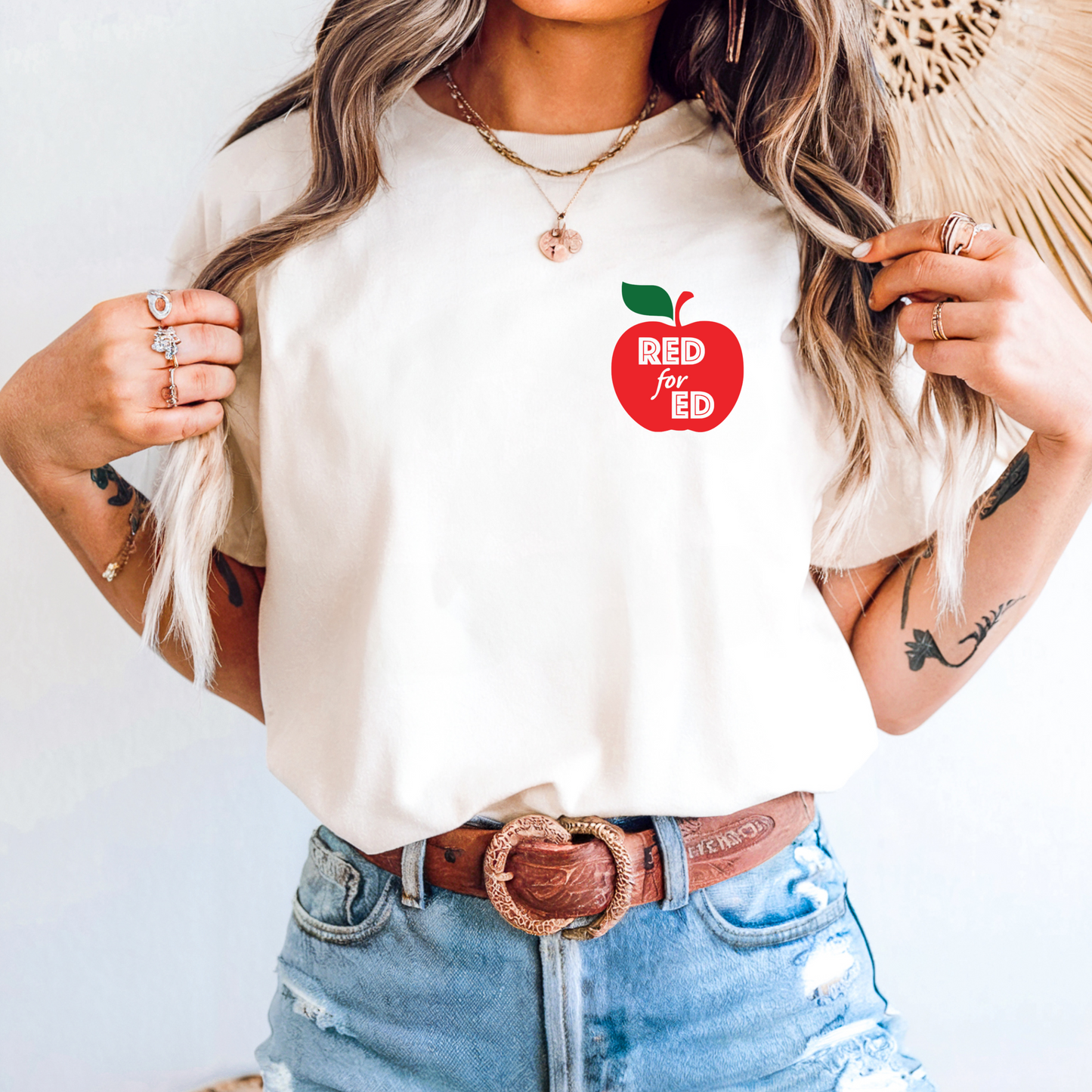 Red For Ed Apple Tee