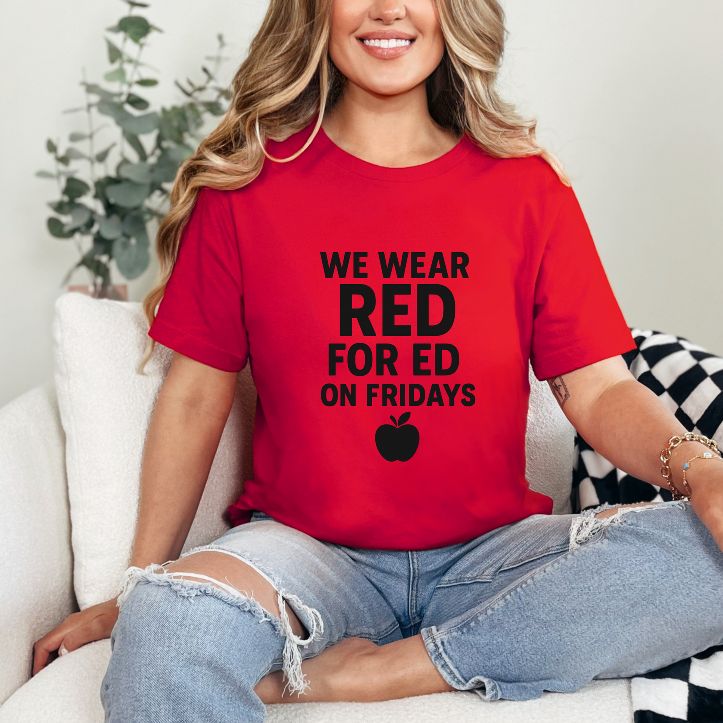 We Wear Red For Ed on Fridays Tee