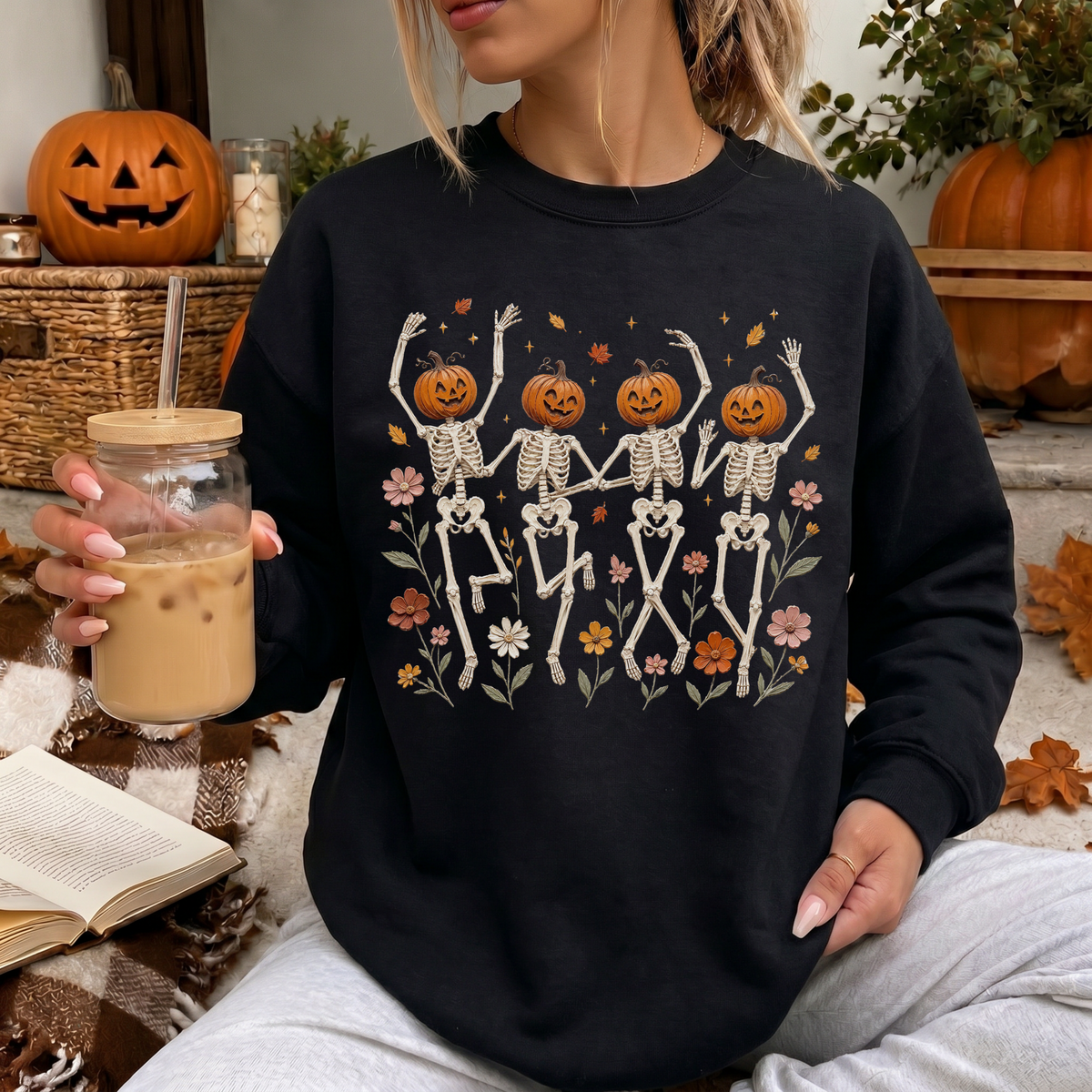 Wildflower Pumpkin Skeletons