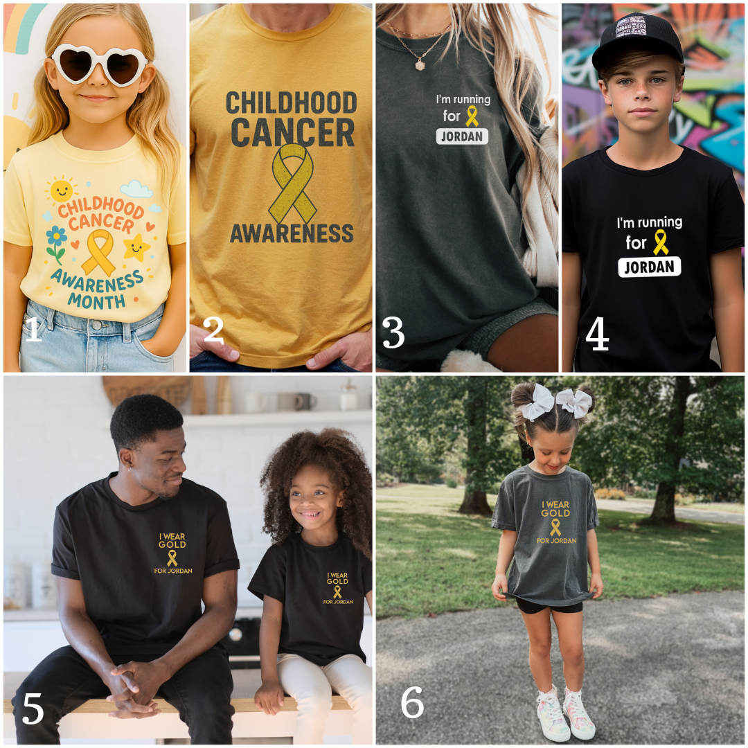 Youth Childhood Cancer Awareness Tees- Full Collection