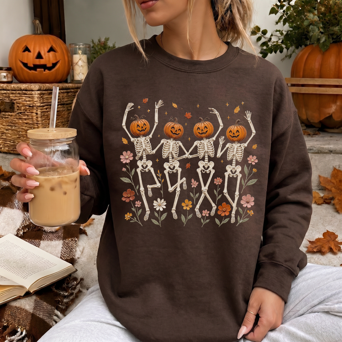 Wildflower Pumpkin Skeletons