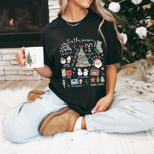 Tis The Season Retro Christmas Tee