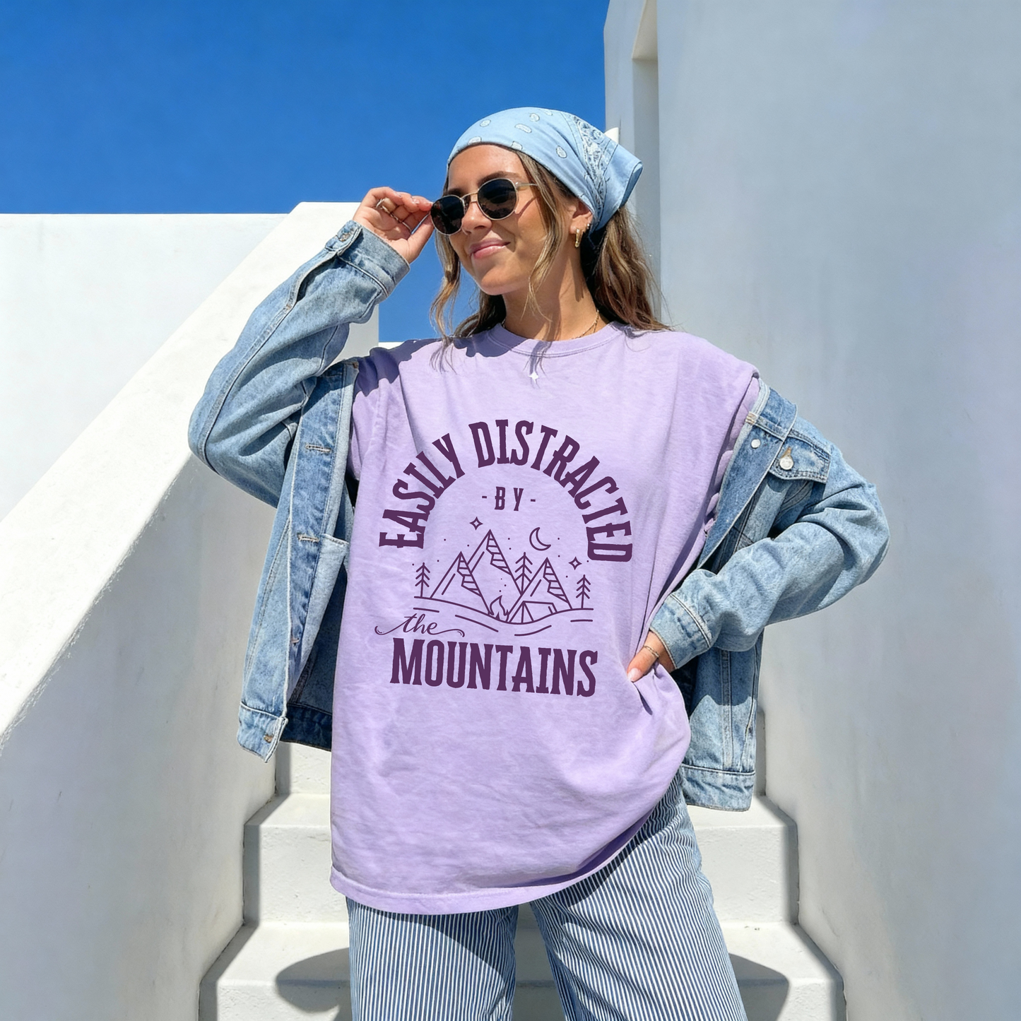 Easily Distracted By Mountains Tee