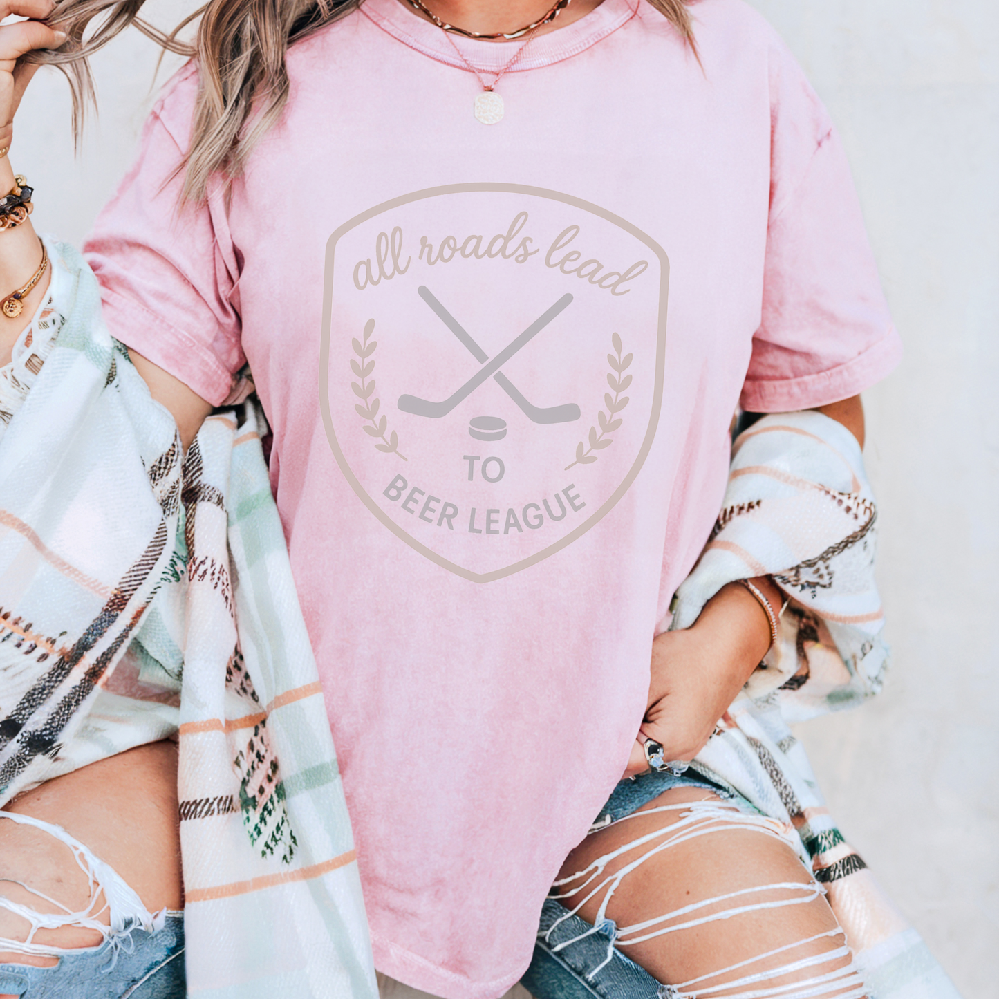 All Roads Lead to Beer League Tee