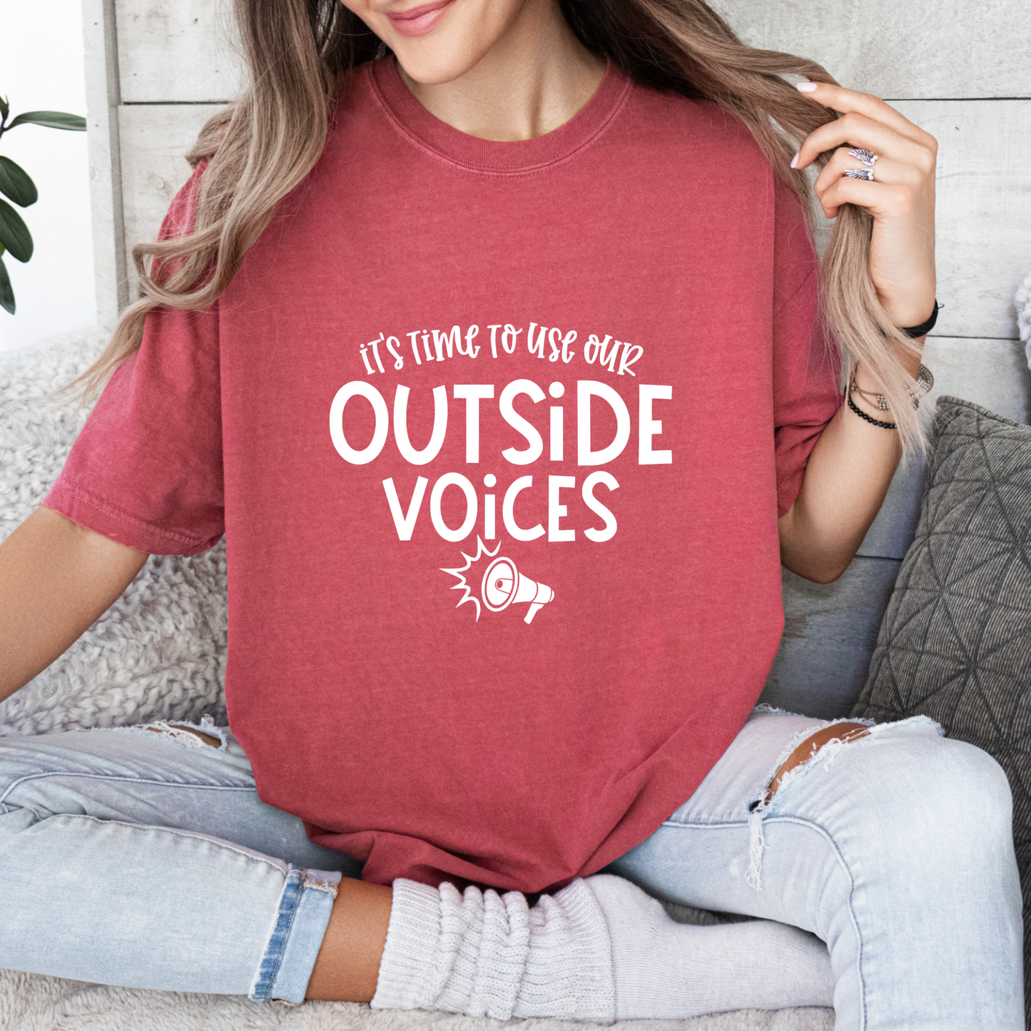 Time to Use Our Outside Voices Tee