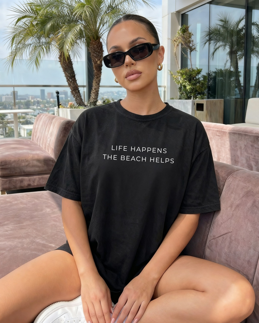 Life Happens The Beach Helps Tee