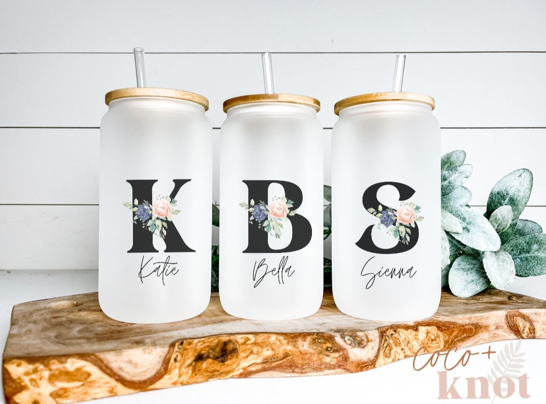 Personalized Frosted Beer Glass